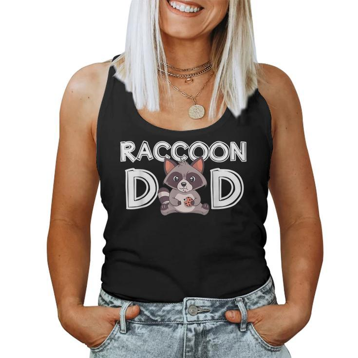 Raccoon Dad Trash Panda Daddy Fathers Day Raccoon Women Tank Top