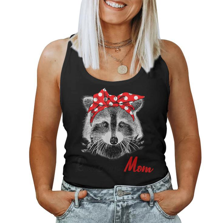 Raccoon Mom Mama Mommy Lady Girl Shirt Women Tank Top