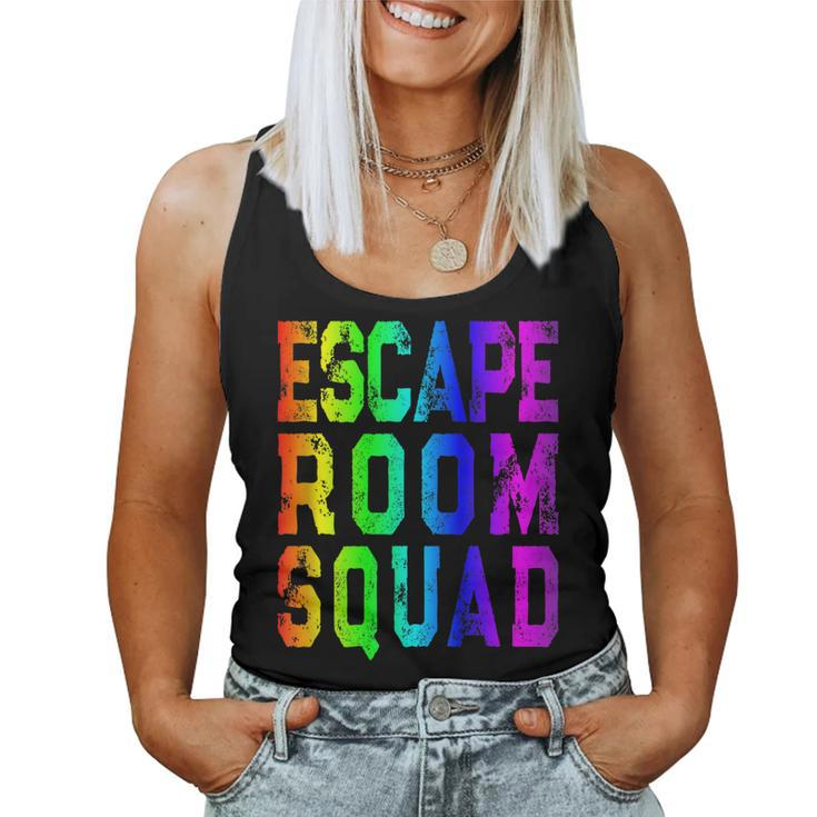 Rainbow Escape Room Squad Matching Escape Room Group Women Tank Top