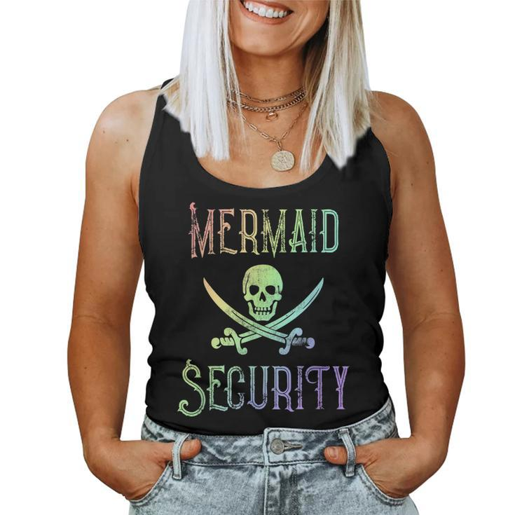 Rainbow Pirate Mermaid Security Halloween Costume Party Women Tank Top