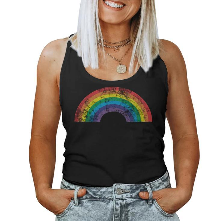 Rainbow Vintage Retro 70S 80S Style Gift Men Women   Women Tank Top Basic Casual Daily Weekend Graphic