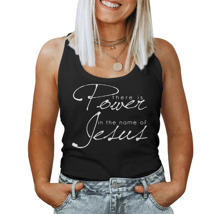 There Is Power In The Name Of Jesus Christian Women Tank Top
