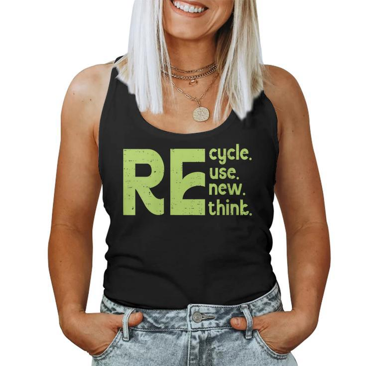 Womens Recycle Outfit For Earth Day 2023 Reuse Women Tank Top