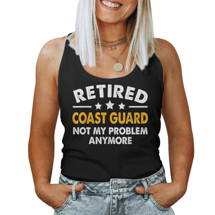 Retired Coast Guard 2023 Us Coastguard Retirement  Women Tank Top Basic Casual Daily Weekend Graphic