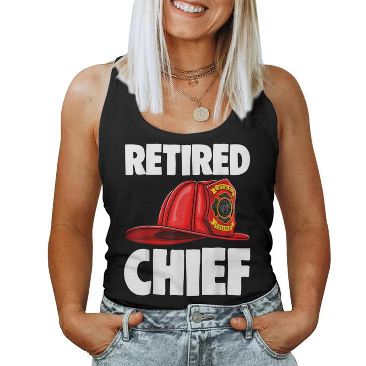 Retired Fire Chief   Fire Fighters Love  Women Tank Top Basic Casual Daily Weekend Graphic