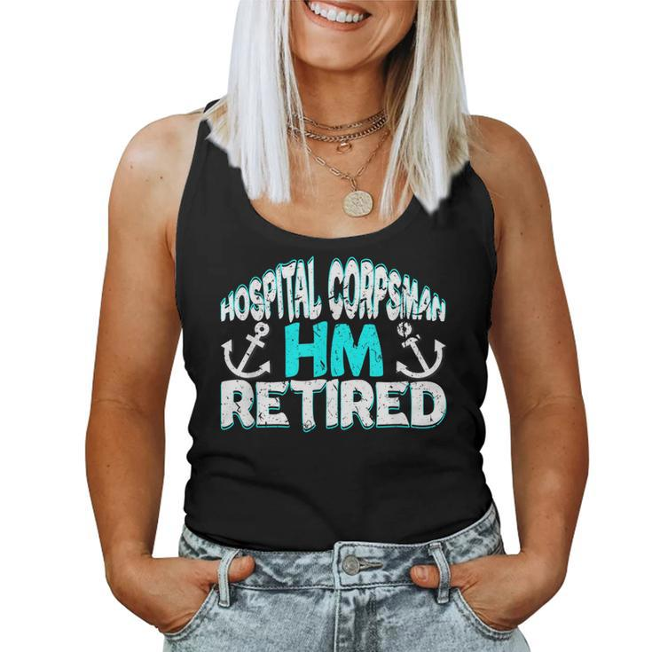 Retired Navy Hospital Corpsman Retirement Gift Military  Women Tank Top Basic Casual Daily Weekend Graphic