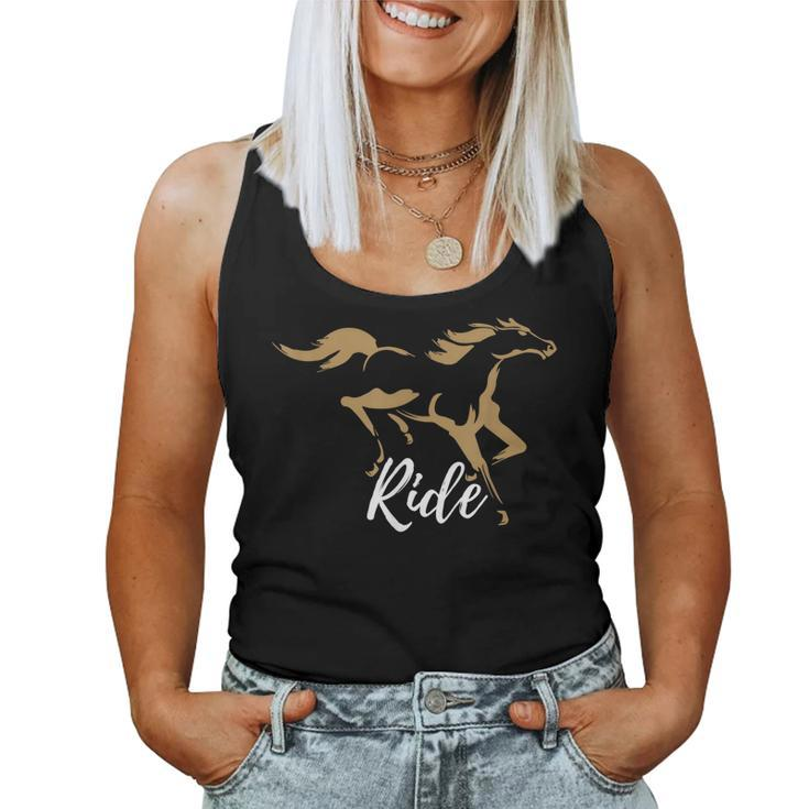 Ride Horse T For Equestrian Horseback Riding Lovers Women Tank Top