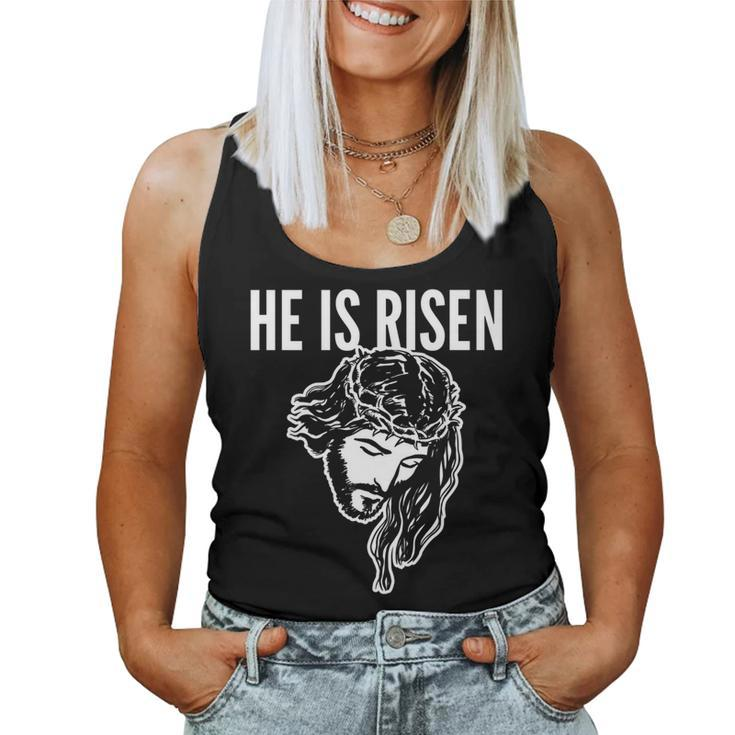 He Is Risen Jesus Resurrection Easter Religious Christians Women Tank Top