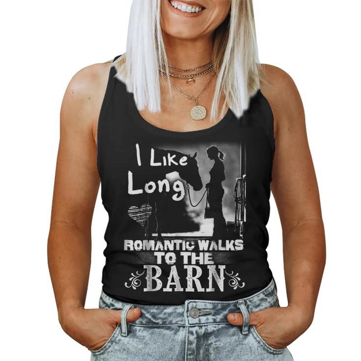Romantic Walks To The Barn Love Horse Girls Women Tank Top