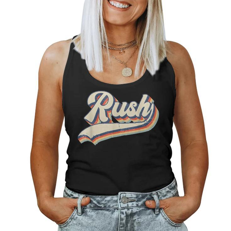 Rush Surname Vintage Retro Men Women Boy Girl Women Tank Top