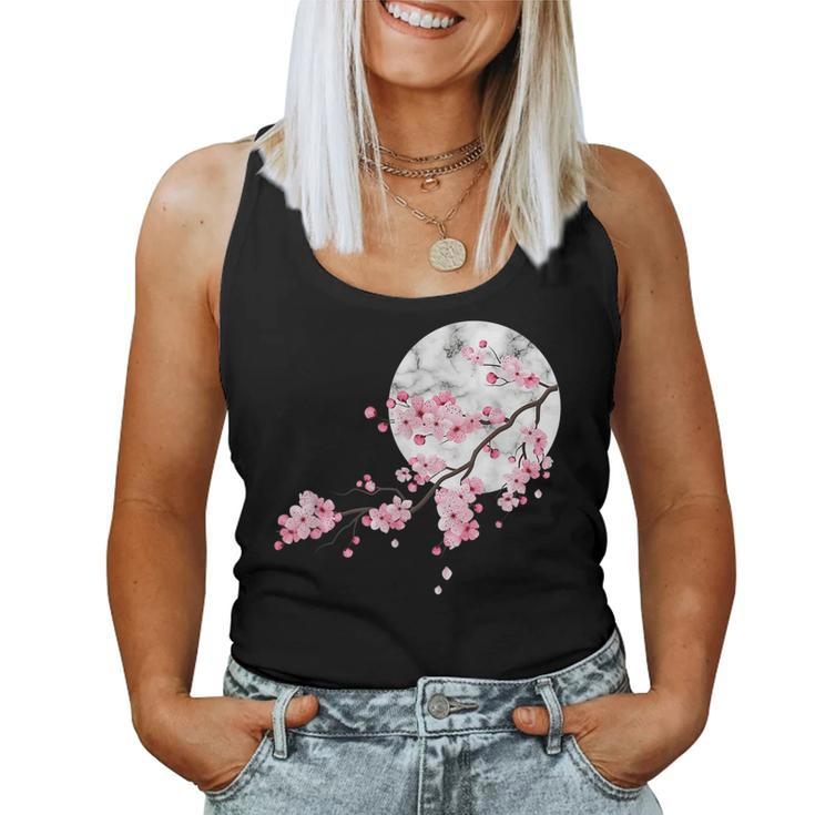 Sakura Cherry Blossom Japans Favorite Flower Funny  Women Tank Top Basic Casual Daily Weekend Graphic