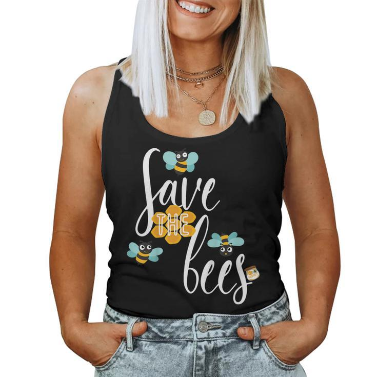 Save The Bees Tshirt Planet Earth Day Beekeeper Beekeeping Women Tank Top