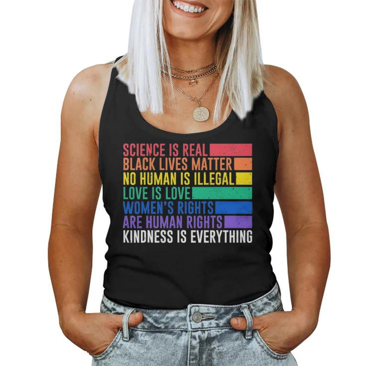 Science Is Real Black Lives Matter Women Rights Kind Gift Women Tank Top Basic Casual Daily Weekend Graphic