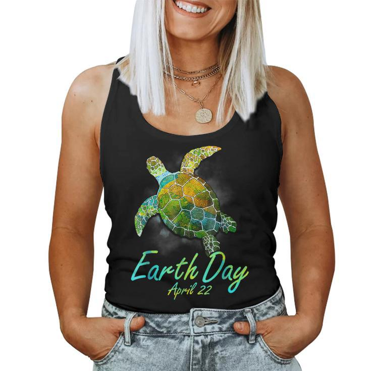 Sea Turtle Planet Love World Environment Earth Day Women Tank Top