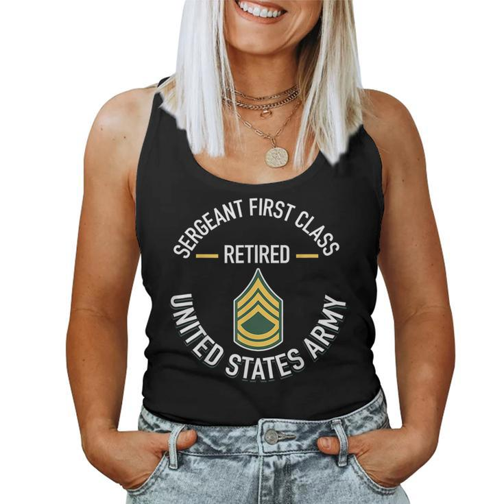 Sergeant First Sfc Class Retired Army Retirement Gifts  Women Tank Top Basic Casual Daily Weekend Graphic