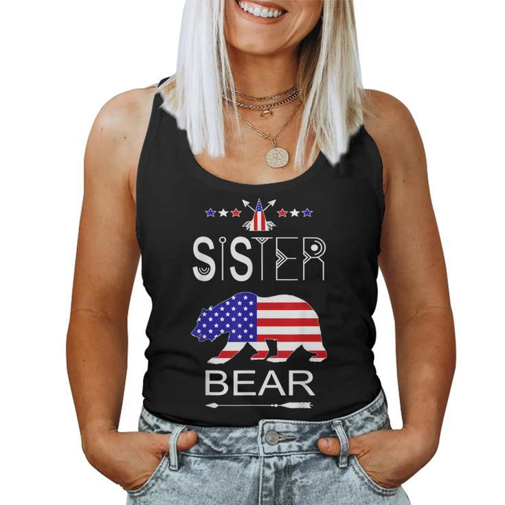 Sister Bear Patriotic 4Th Of July Matching Family Women Tank Top