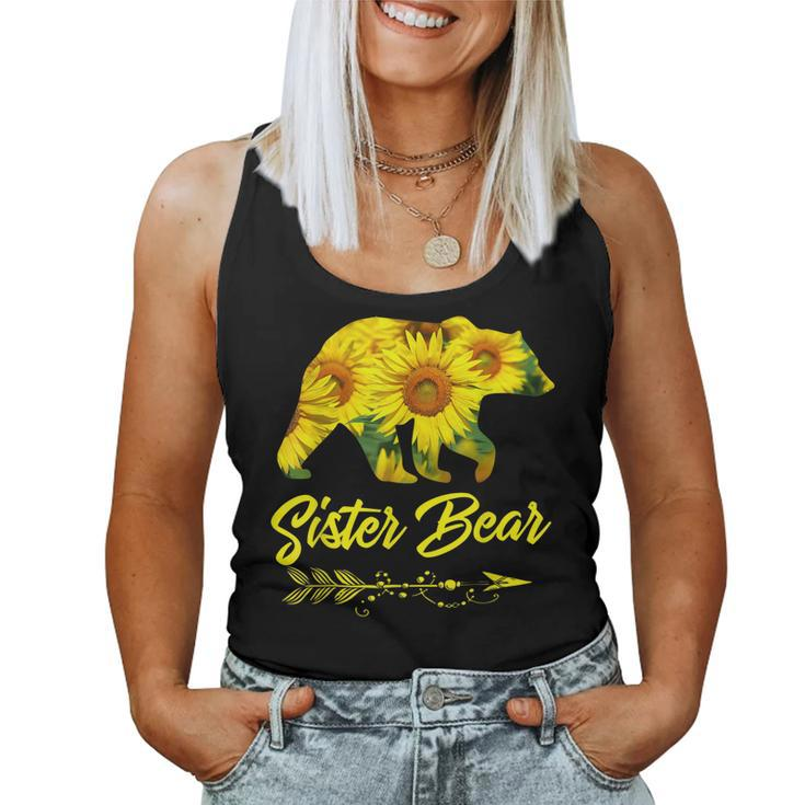 Sister Bear Sunflower Mom And Aunt Women Tank Top