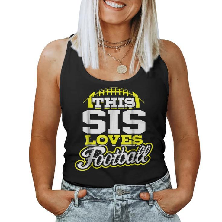 This Sister Loves Football Yellow Variant Women Tank Top