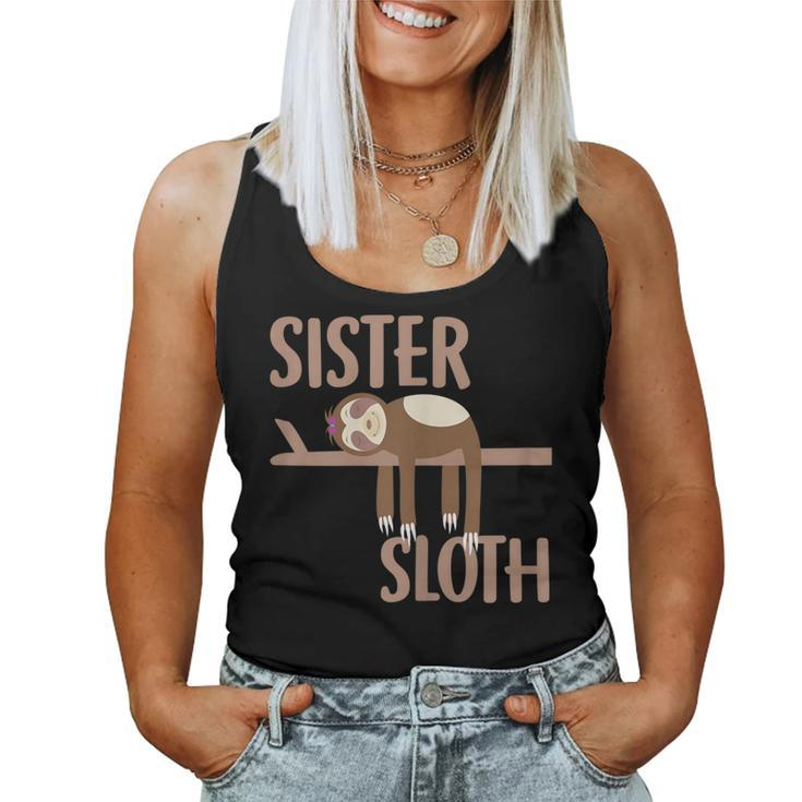 Sister Sloth For Mom Or Daughter Sloth Lovers Women Tank Top