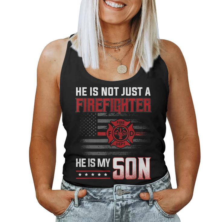 My Son Is A Firefighter Hero Proud Family Fire Mom Dad Women Tank Top