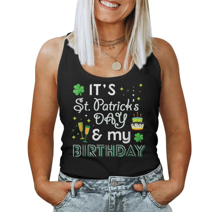 St Patricks Day Birthday 21St 50Th Funny Saint Paddys  Women Tank Top Basic Casual Daily Weekend Graphic