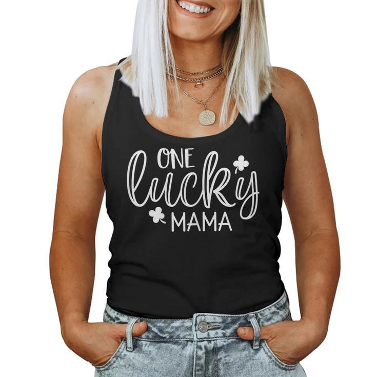 Womens St Patricks Day Shirt For Moms Cute One Lucky Mama Shirt Women Tank Top