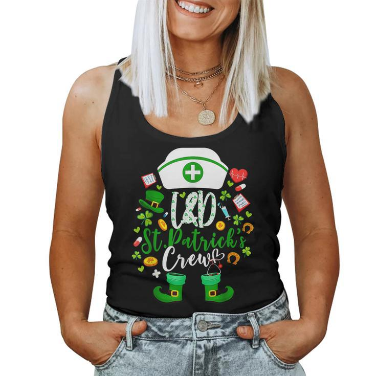 St Patricks Nurse Crew St Patrick Day Labor And Delivery  Women Tank Top Basic Casual Daily Weekend Graphic