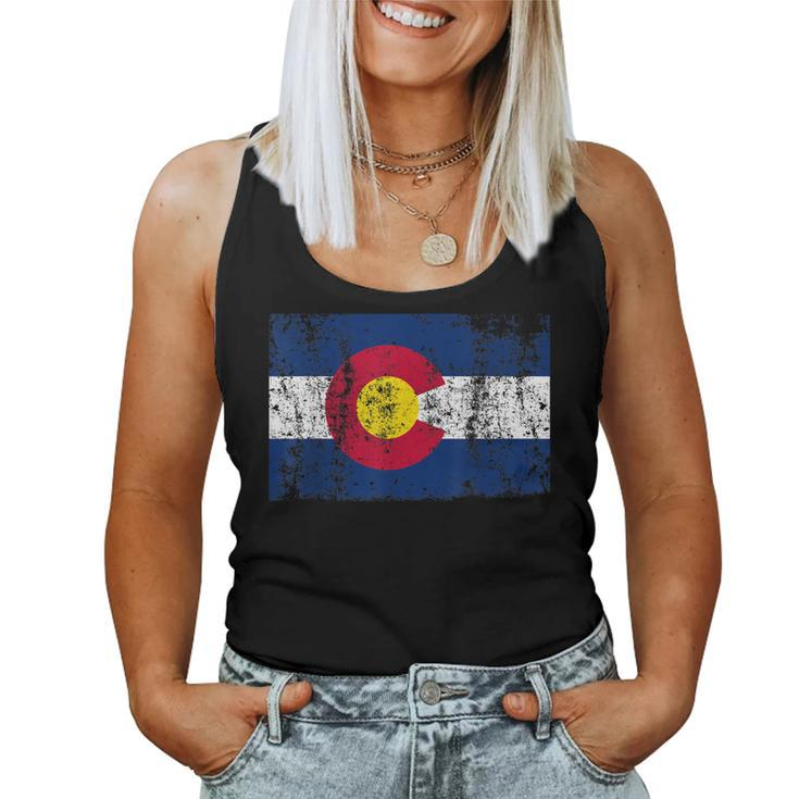 State Of Colorado Flag T  Gift For Men Women Vintage  Women Tank Top Basic Casual Daily Weekend Graphic