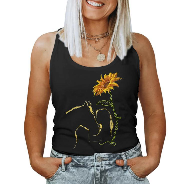 You Are My Sunshine Horse Sunflower Horses Lover Women Tank Top