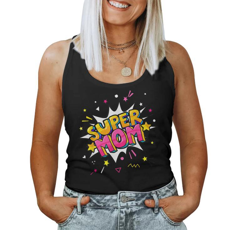 Super Mom Comic Book Superhero Mothers Day  Women Tank Top Basic Casual Daily Weekend Graphic