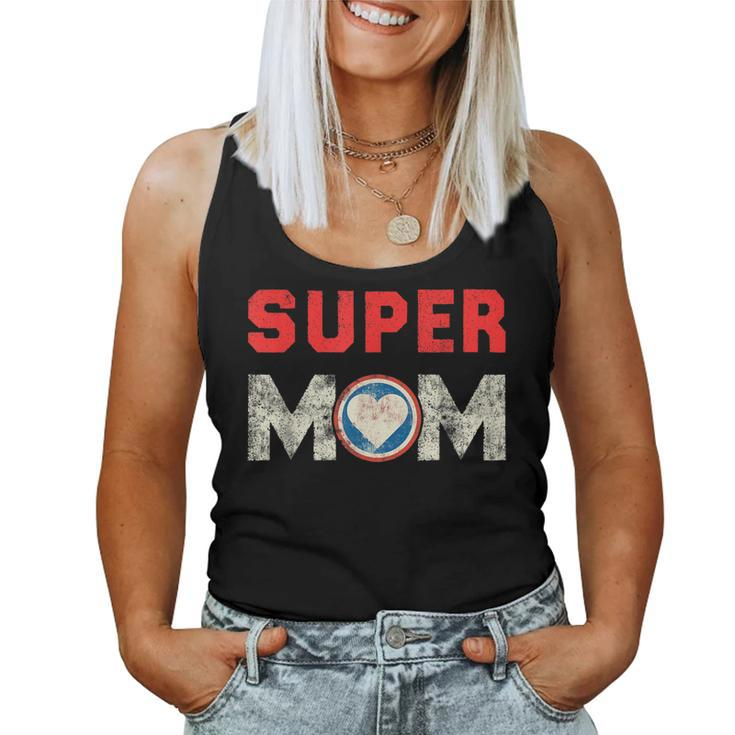 Super Mom Superheroine Mama Mother Heroine Star Sign  Women Tank Top Basic Casual Daily Weekend Graphic