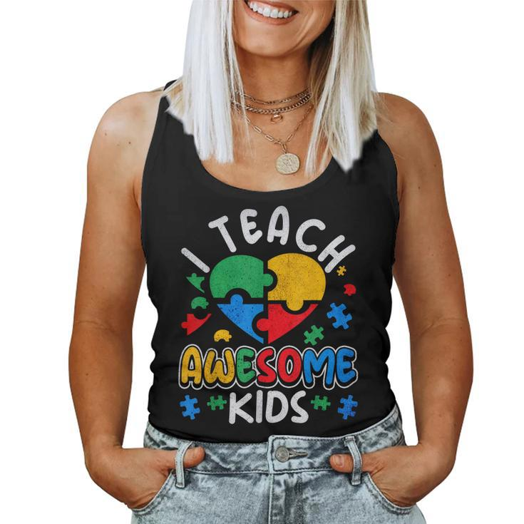 I Teach Awesome Kids Teacher Women Tank Top