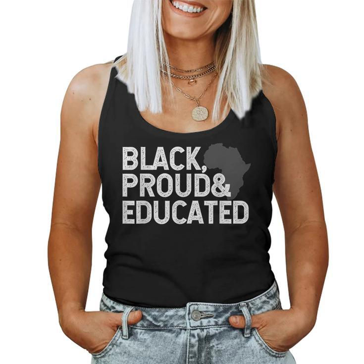 Teacher Black Proud Educated Black History Month 2023 Pride  Women Tank Top Basic Casual Daily Weekend Graphic