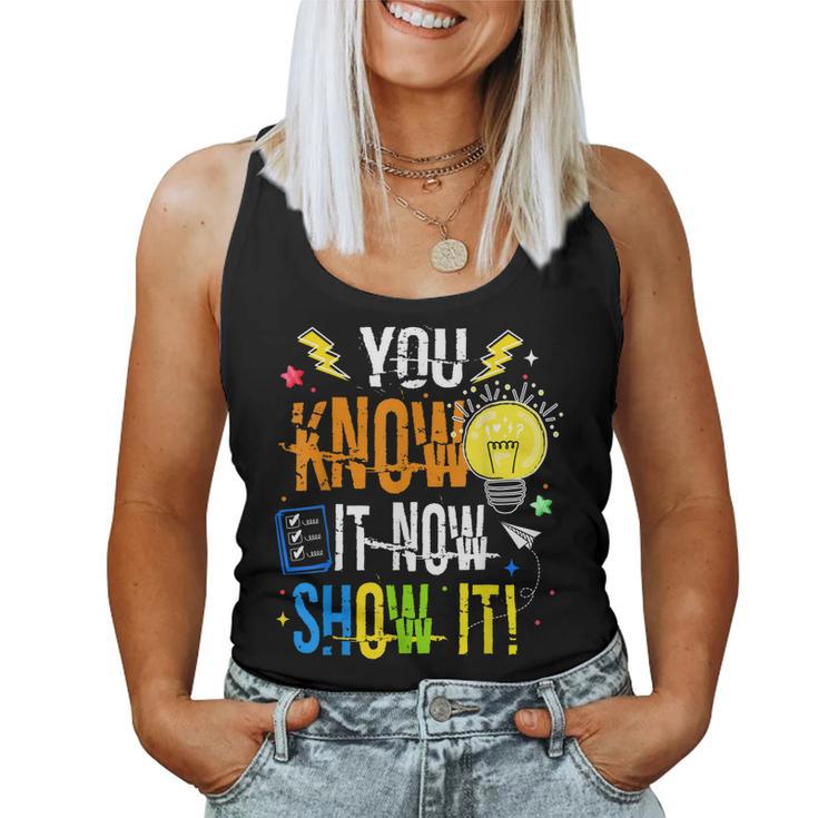 Test Day Teacher Shirt For Women - 'You Know It, Now Show It' Short Sleeve Tee, Casual Testing Day Top