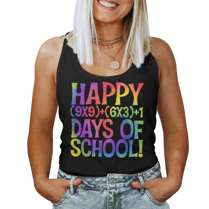Tie Dye Math Formula 100 Days Of School For Teacher Student  Women Tank Top Basic Casual Daily Weekend Graphic
