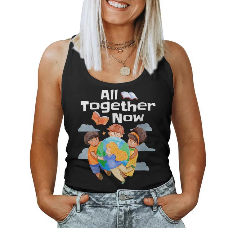 Womens All Together Now Summer Reading 2023 Librarian Women Tank Top