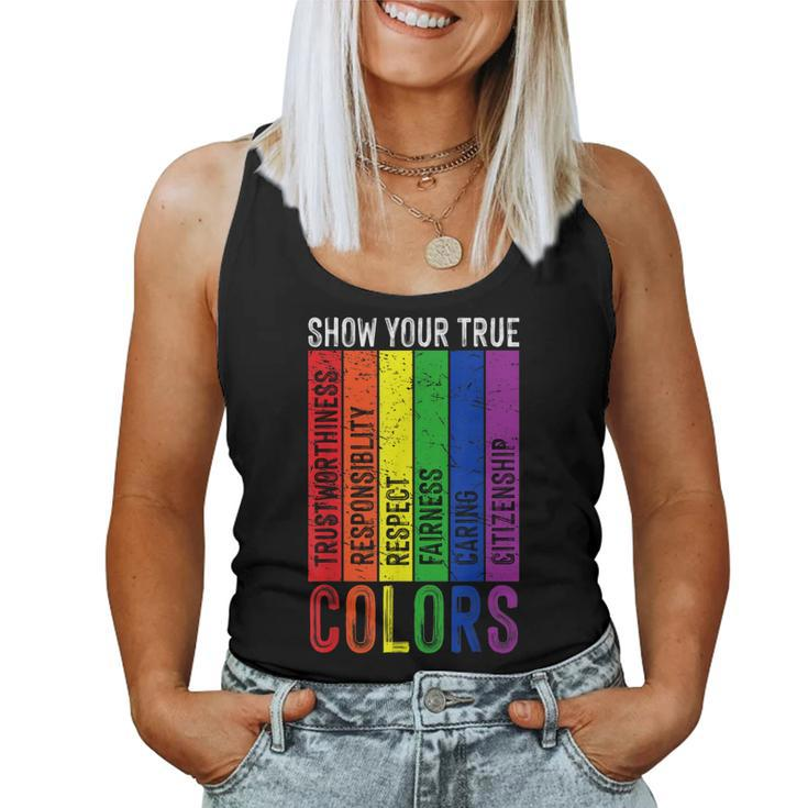 True Colors Gay Rainbow Pride Flag Lgtbq Cool Lgbt Ally Women Tank Top