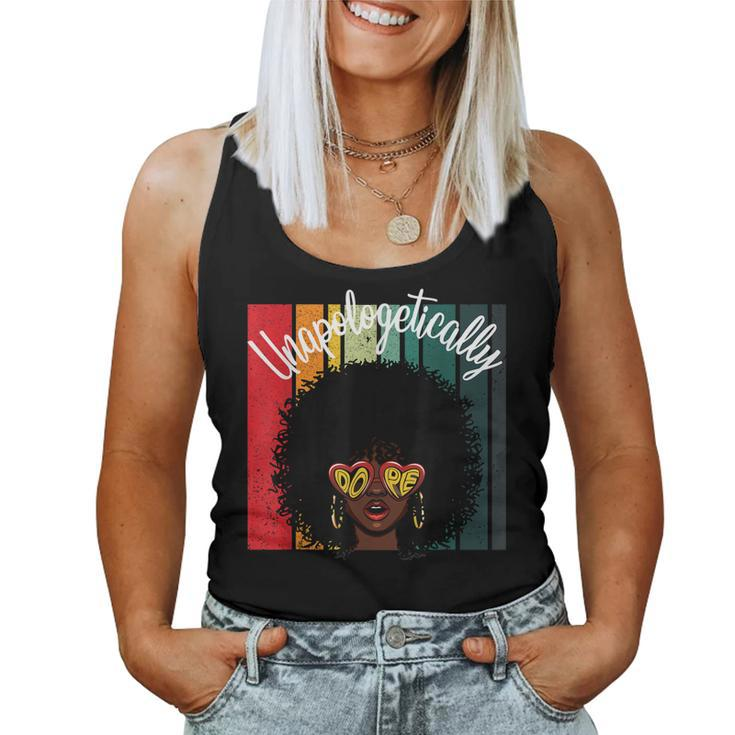 Unapologetically Dope African American Empowered Black Women  Women Tank Top Basic Casual Daily Weekend Graphic