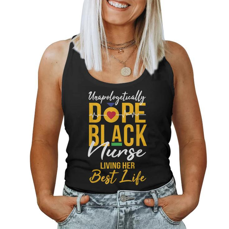 Unapologetically Dope Black Nurse Practitioner Rn  V2 Women Tank Top Basic Casual Daily Weekend Graphic