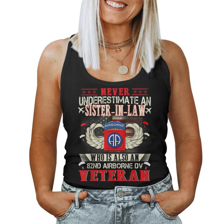 Never Undertimate An Sisterinlaw 82Nd Airborne Paratrooper Women Tank Top