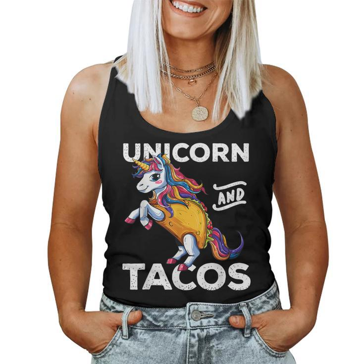 Unicorn & Tacos Cinco De Mayo Rainbow Party Girls Women Tank Top