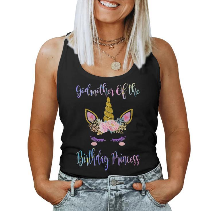 Unicorn Birthday Tshirt Godmother Of The Birthday Princess Women Tank Top
