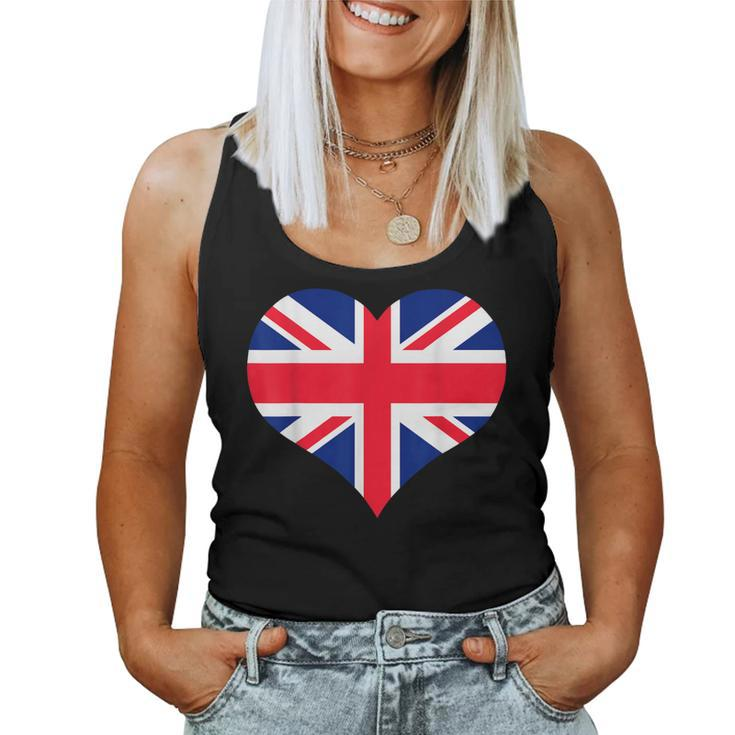 Union Jack British Flag Heart British Isles Mens Womens Women Tank Top