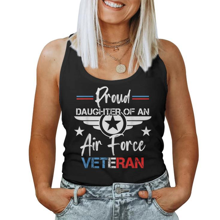 Us Air Force Veteran Proud Daughter Of An Air Force Veteran  Women Tank Top Basic Casual Daily Weekend Graphic