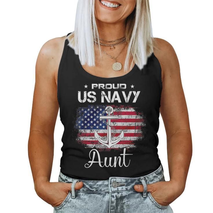 Us Na Vy Proud Aunt - Proud Us Na Vy Aunt For Mothers Day  Women Tank Top Basic Casual Daily Weekend Graphic