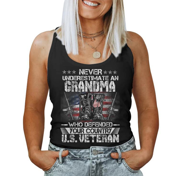 Us Veteran Grandma  Veterans Day Us Patriot Patriotic  V2 Women Tank Top Basic Casual Daily Weekend Graphic