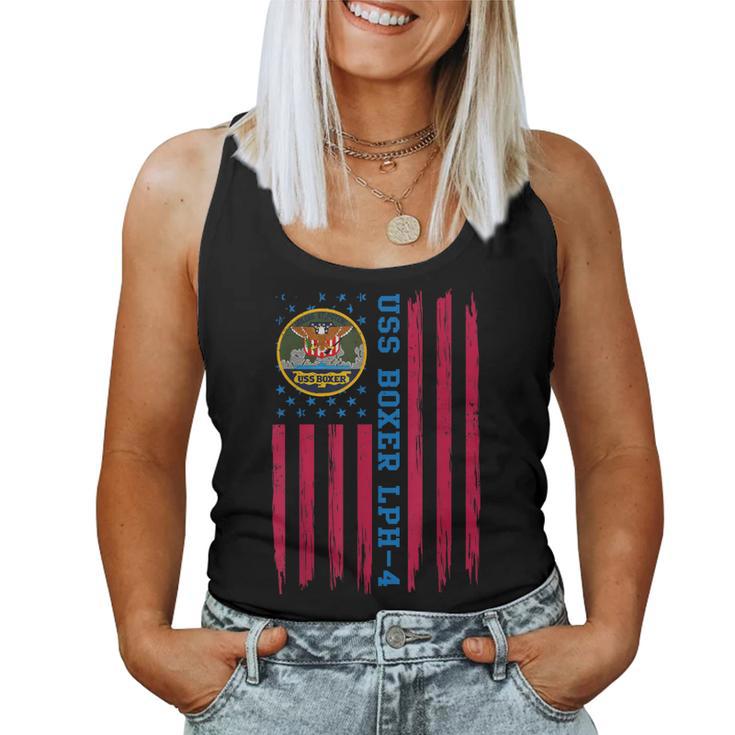 Uss Boxer Lph-4 Amphibious Assault Ship Veteran Christmas Women Tank Top Basic Casual Daily Weekend Graphic