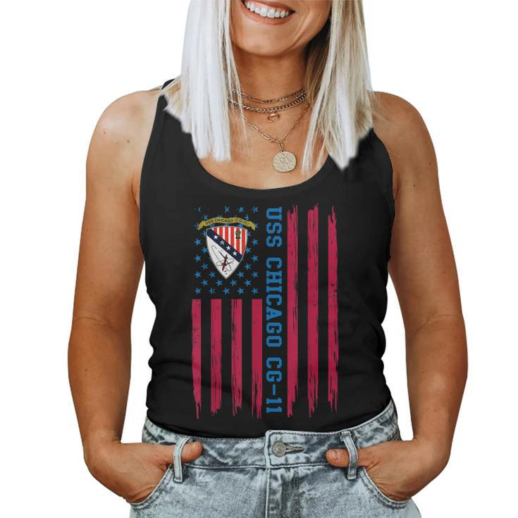 Uss Chicago Cg-11 Class Guided Missile Cruiser Ship Veteran  Women Tank Top Basic Casual Daily Weekend Graphic