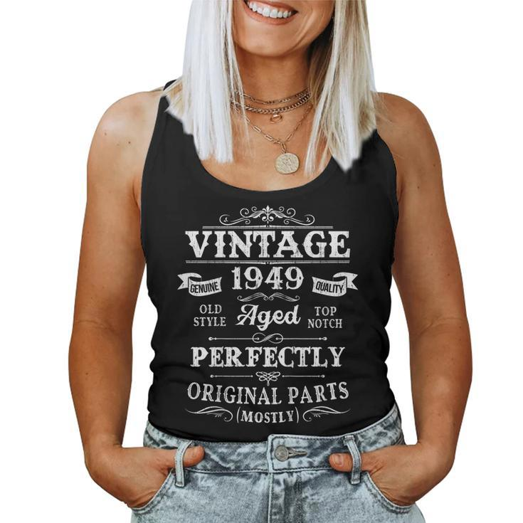Vintage 1949 70Th Birthday 70 Years Old Shirt Women Tank Top