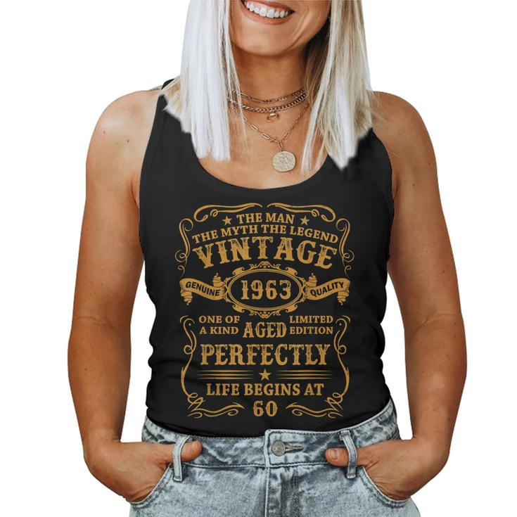 Vintage 1963 60 Years Old 60Th Birthday For Men V2 Women Tank Top